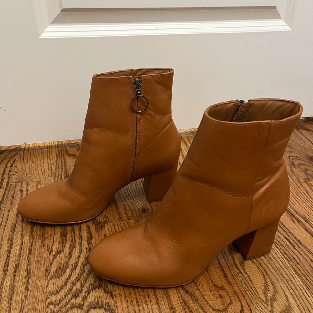 Able Brown Heeled Ankle Boots